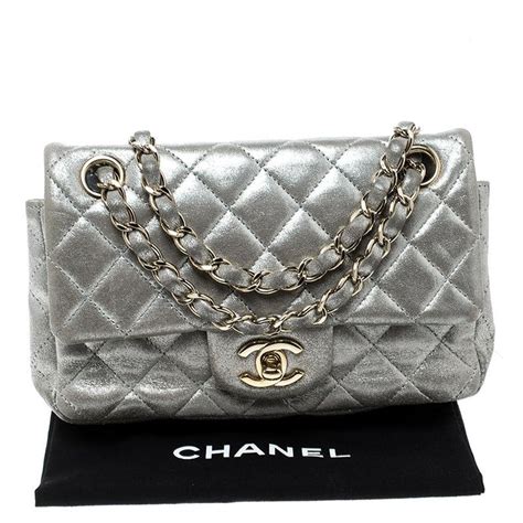 classic chanel bag silver|Chanel bag classic price.